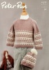 Knitting Pattern - Peter Pan P1275 - Merino Baby DK - Sweater & Hat